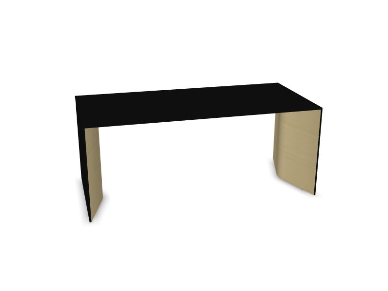 Стол для руководителя MOVE&LEAD, H16B01 - черный HPL /черный, 1800x850, V1 - шпон ясеневого цвета