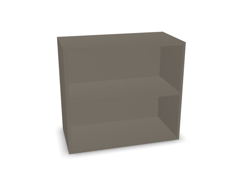 CHOICE bookcase, N2 - Cubanit grey melamine, 800x400