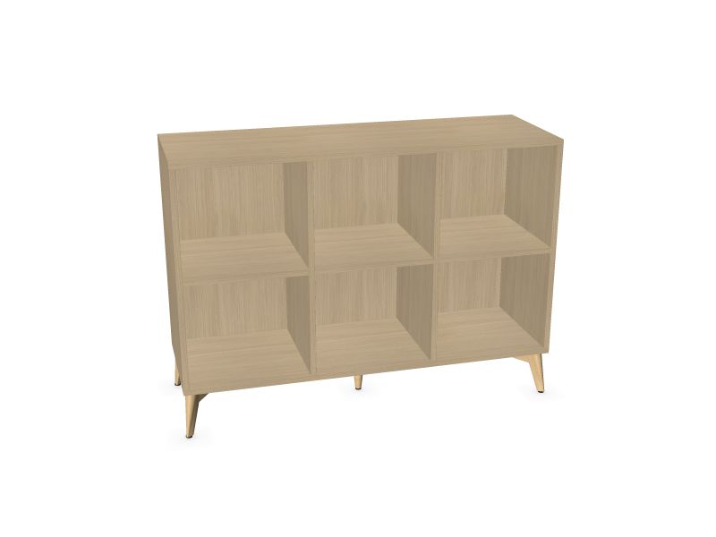 CHOICE bookcase, D1 - Whitened oak melamine, 1200x400