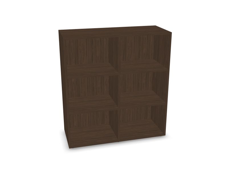 CHOICE bookcase, D4 - Dark walnut melamine, 1000x400