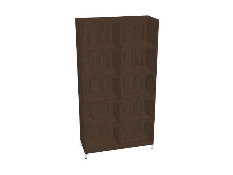 CHOICE bookcase, D4 - Dark walnut melamine, D4 – tumšā valrieksta melamīns, 1000x400