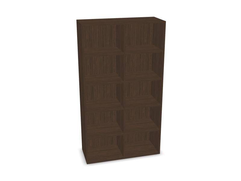 CHOICE bookcase, D4 - Dark walnut melamine, 1000x400