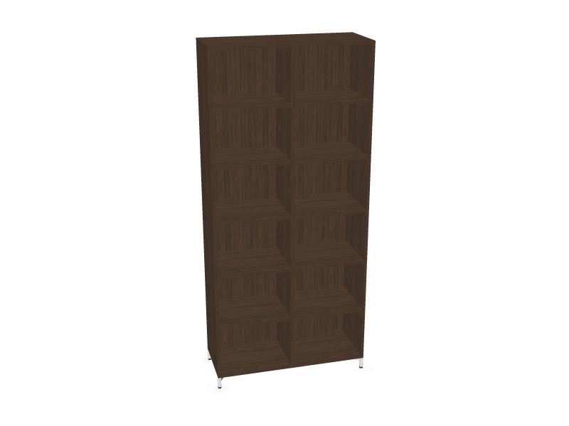 CHOICE bookcase, D4 - Dark walnut melamine, D4 – tumšā valrieksta melamīns, 1000x400