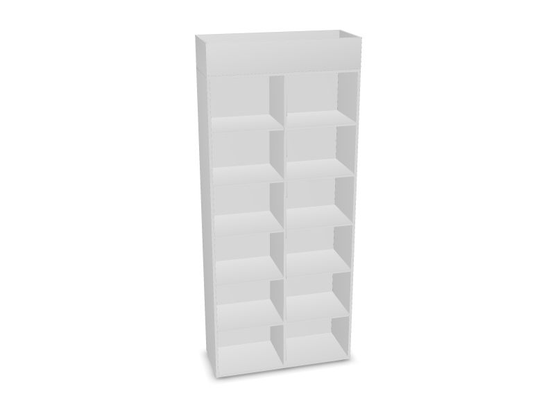 CHOICE bookcase, M1 - White melamine, M1 - White melamine, 1000x400