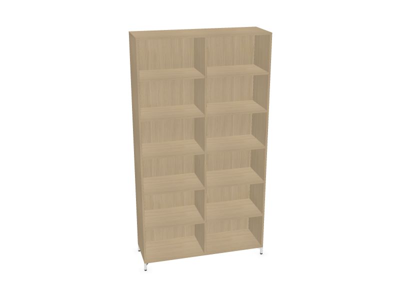 CHOICE bookcase, D1 - Whitened oak melamine, 1200x400