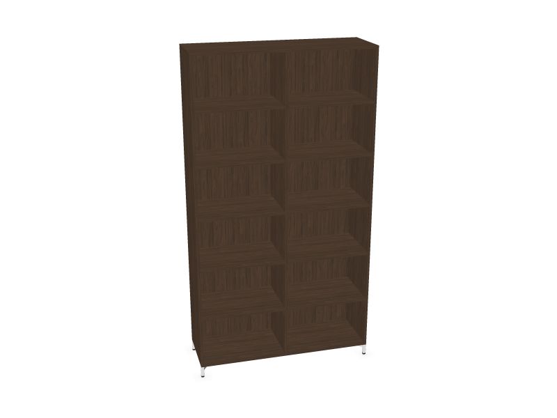 CHOICE bookcase, D4 - Dark walnut melamine, D4 – tumšā valrieksta melamīns, 1200x400