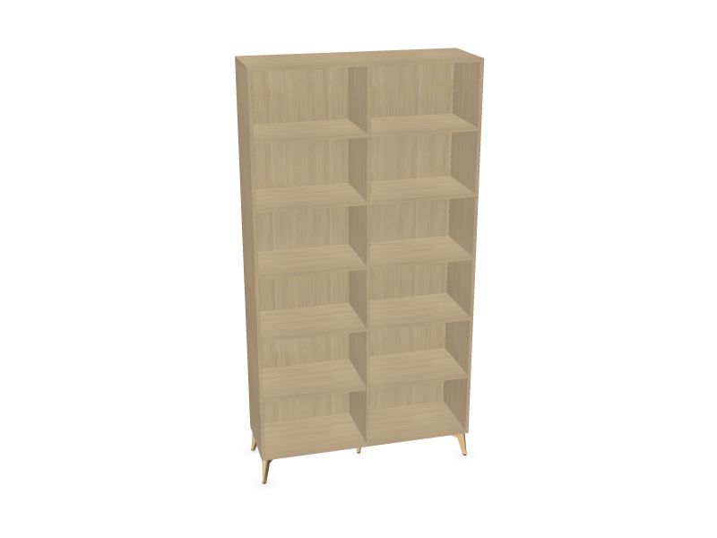 CHOICE bookcase, D1 - Whitened oak melamine, D1 - Balināts ozola melamīns, 1200x400