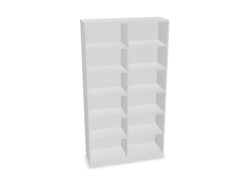 CHOICE bookcase, M1 - White melamine, M1 - balts melamīns, 1200x400