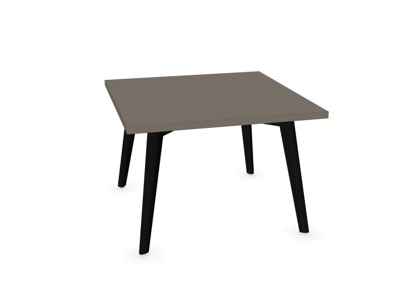 Kvadrātveida kafijas galdiņš NOVA WOOD Galda virsmas krāsa: N2 - pelēks kubīta melamīns, Kājas: W3 - pelni melnā krāsā