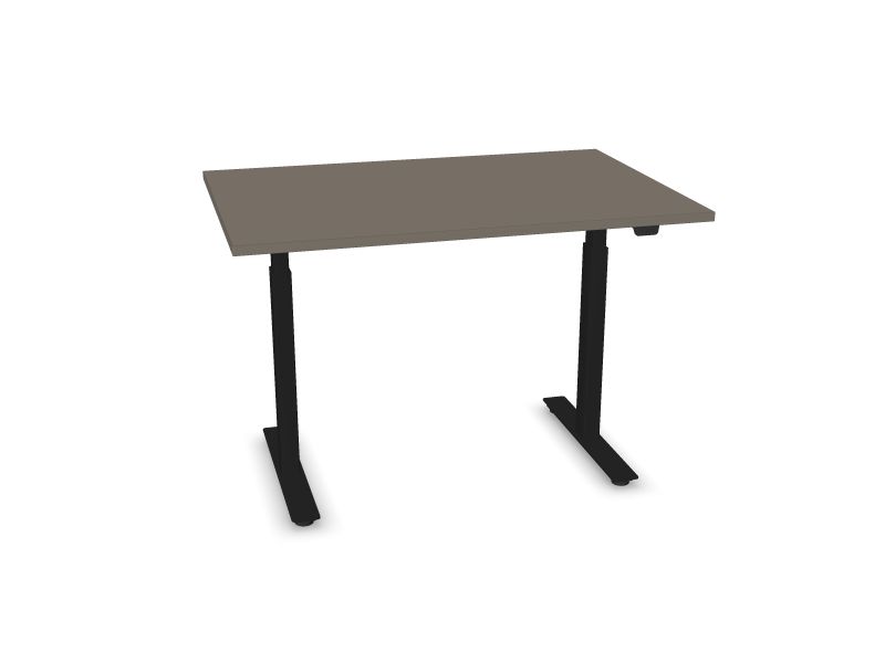 Электро-регулируемый компьютерный стол B-ACTIVE Цвет столешницы: N2 - Серый кубанит, Цвет ножек: A - Черная, Размеры: 1200x800