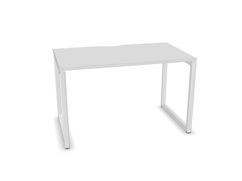 Компьютерный стол NOVA O, М1 - белый меламин, E - Белая, 1200x700