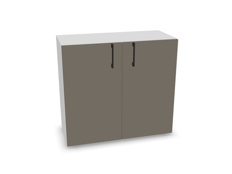 NOVA BASIC Cabinet w/o lock DNE203, M1 - balts melamīns, 800x360x740