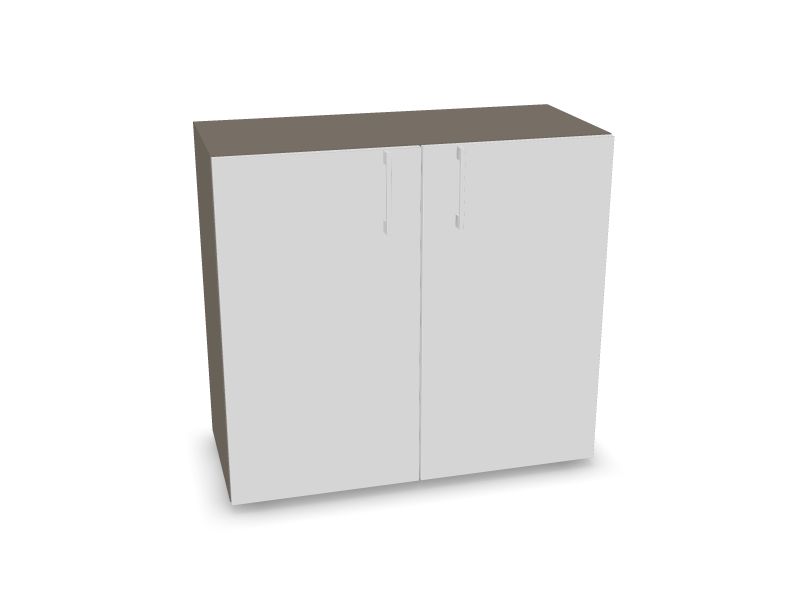 NOVA BASIC Cabinet w/o lock DNE203, N2 - Cubanit grey melamine, 800x360x740