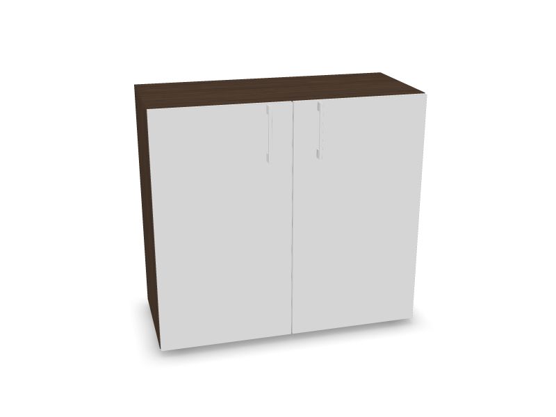 NOVA BASIC Cabinet w/o lock DNE203, D4 – tumšā valrieksta melamīns, 800x360x740