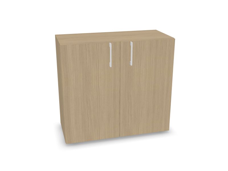 NOVA BASIC Cabinet w/o lock DNE203, D1 - Balināts ozola melamīns, 800x360x740