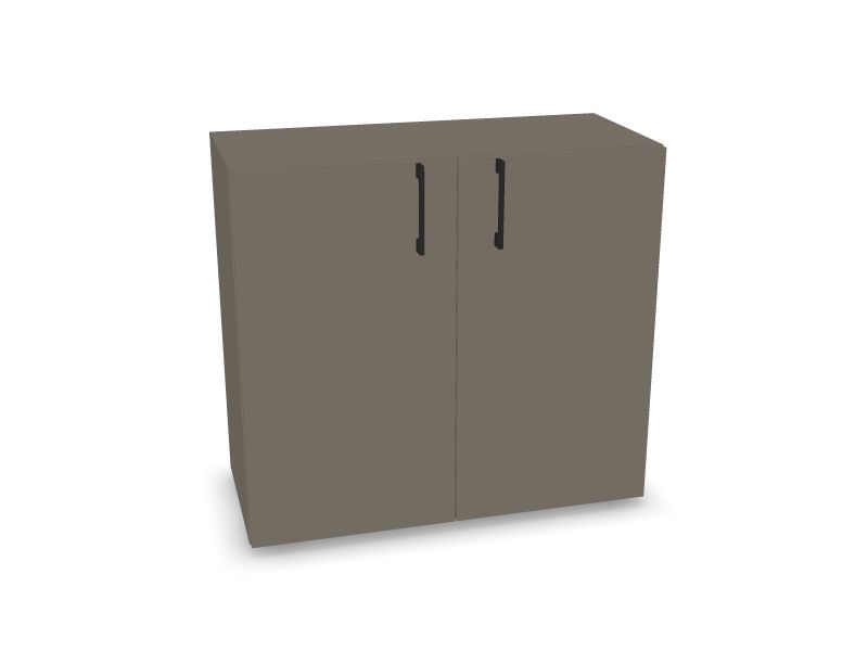 NOVA BASIC Cabinet w/o lock DNE203, N2 - Cubanit grey melamine, 800x360x740