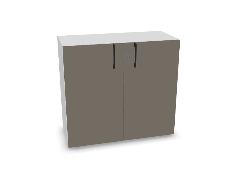 NOVA BASIC Cabinets w/lock, 1 shelf, DNE213, M1 - balts melamīns, 800x360x740