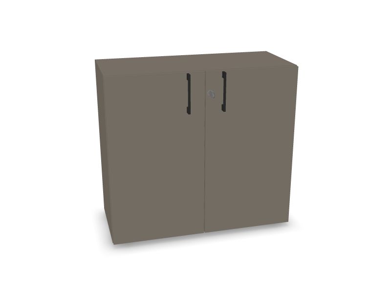 NOVA BASIC Cabinets w/lock, 1 shelf, DNE213, N2 - Cubanit grey melamine, 800x360x740