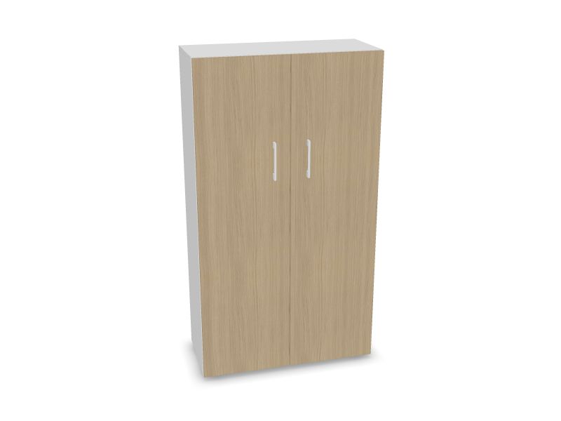 NOVA BASIC no lock, 3 shelves DNE403, M1 - White melamine, 800x360x1444