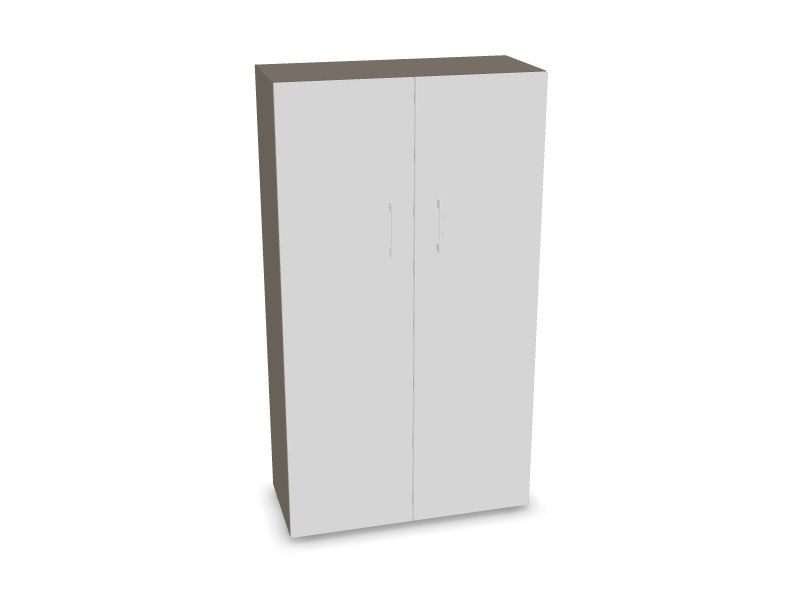 NOVA BASIC no lock, 3 shelves DNE403, N2 - Cubanit grey melamine, 800x360x1444