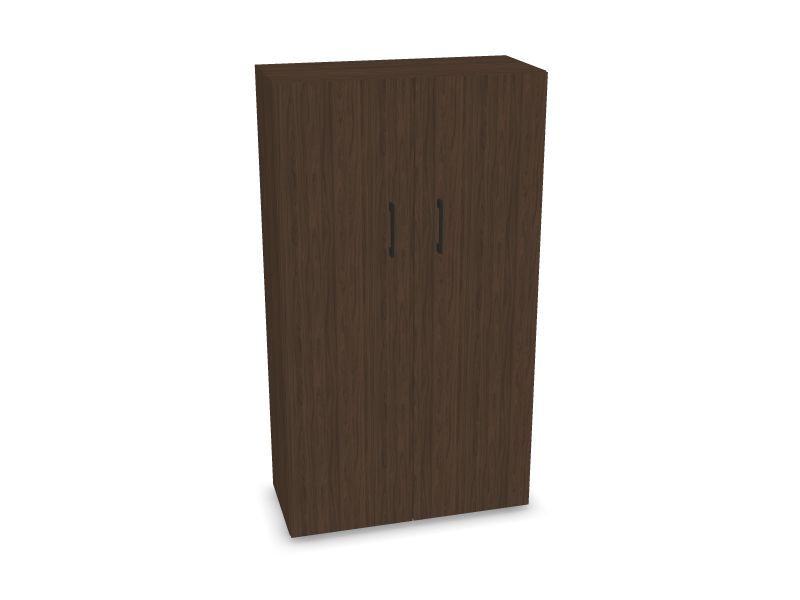 NOVA BASIC no lock, 3 shelves DNE403, D4 - Dark walnut melamine, 800x360x1444