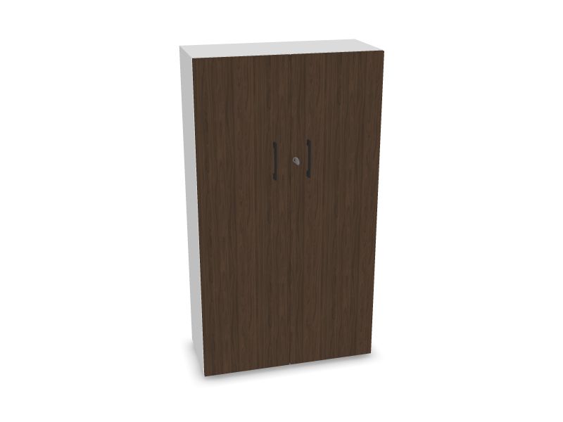 NOVA BASIC Cabinet w/lock DNE411, M1 - White melamine, 800x360x1444