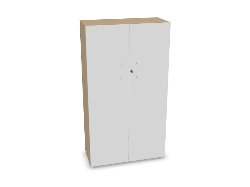 NOVA BASIC Cabinet w/lock DNE411, D1 - Whitened oak melamine, 800x360x1444