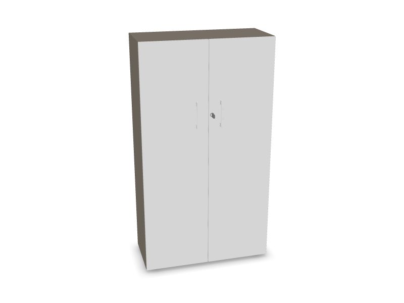 NOVA BASIC Cabinet w/lock DNE411, N2 - Cubanit grey melamine, 800x360x1444