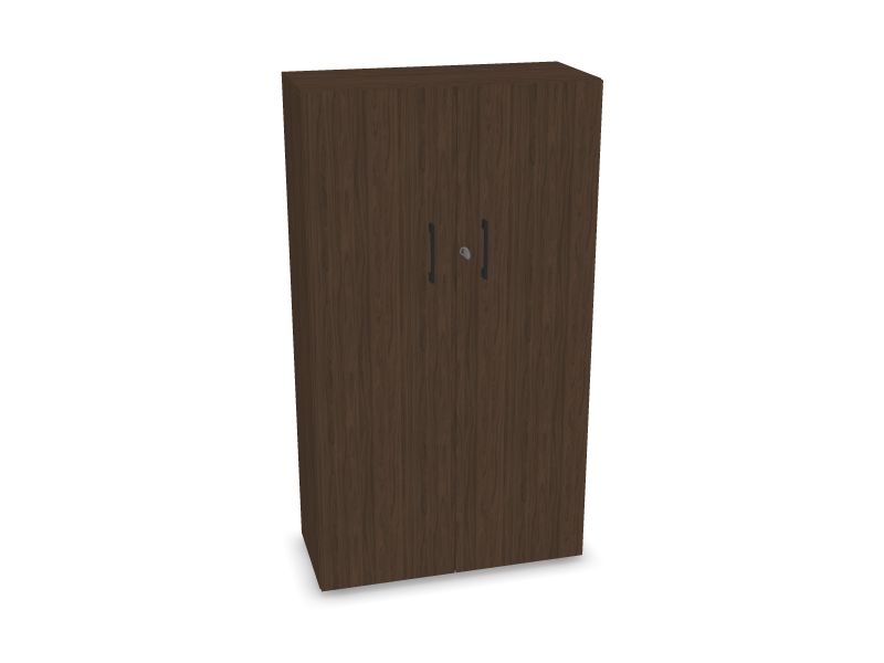 NOVA BASIC Cabinet w/lock DNE411, D4 - Dark walnut melamine, 800x360x1444
