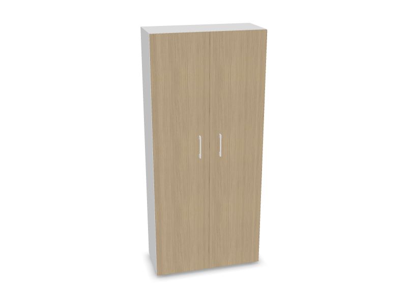 NOVA BASIC Cabinet w/o lock DNE501, M1 - balts melamīns, 800x360x1795