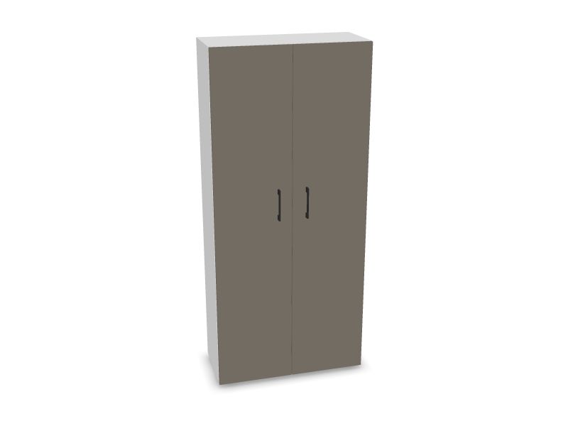 NOVA BASIC Cabinet w/o lock DNE501, M1 - balts melamīns, 800x360x1795