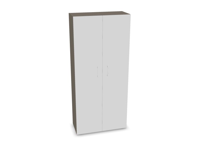 NOVA BASIC Cabinet w/o lock DNE501, N2 - Cubanit grey melamine, 800x360x1795