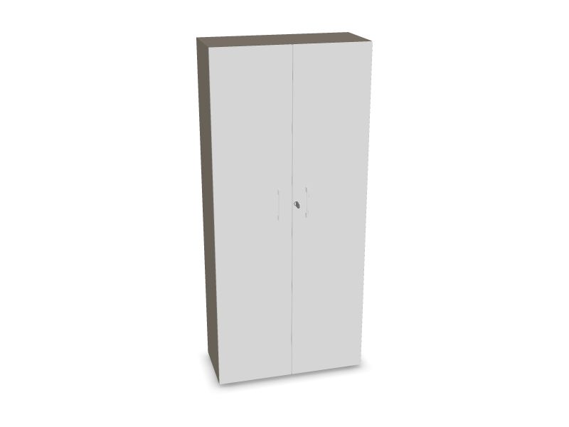 NOVA BASIC Cabinet w/lock DNE503, N2 - Cubanit grey melamine, 800x360x1795