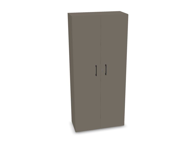 NOVA BASIC Cabinet w/lock DNE503, N2 - Cubanit grey melamine, 800x360x1795