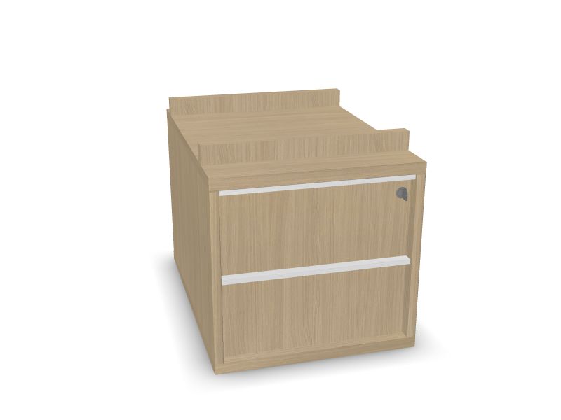 NOVA pedestals fixed, D1 - Whitened oak melamine