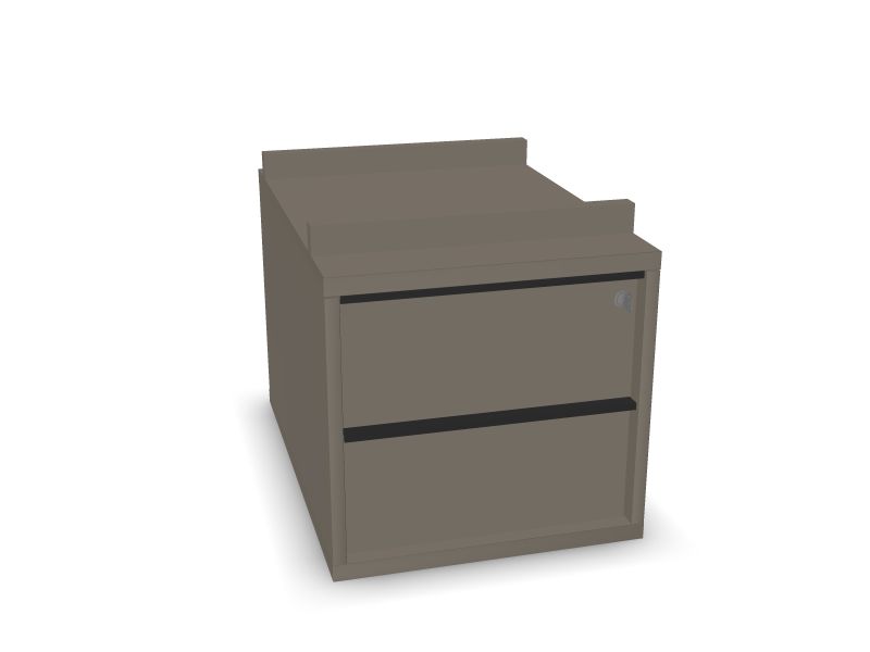 NOVA pedestals fixed, N2 - Cubanit grey melamine