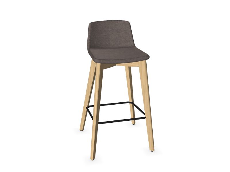 TWIST&SIT High wood base chair, W2 - Ash stained light grey, AI3 - Cappuccino