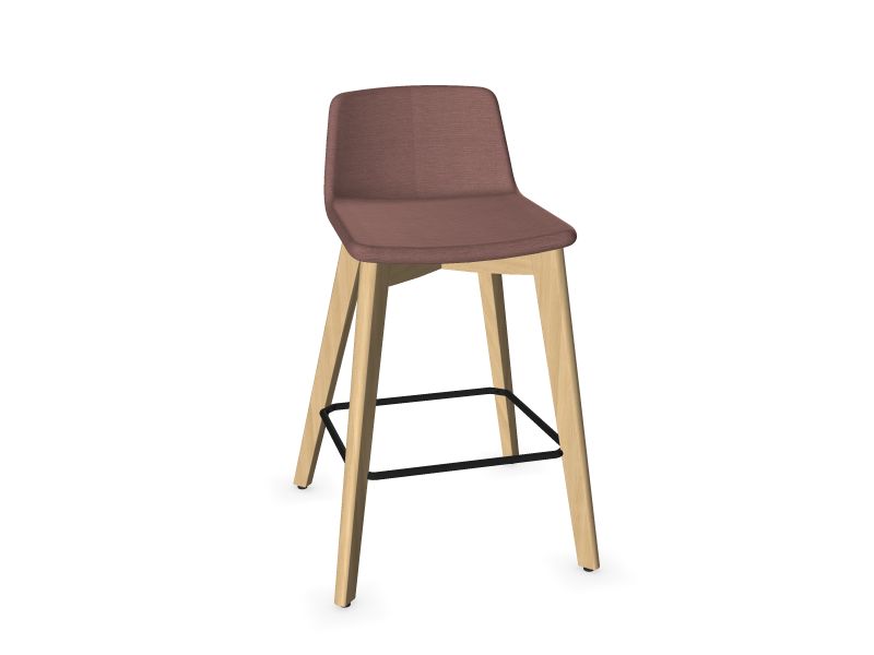 TWIST&SIT High wood base chair, W2 - Ash stained light grey