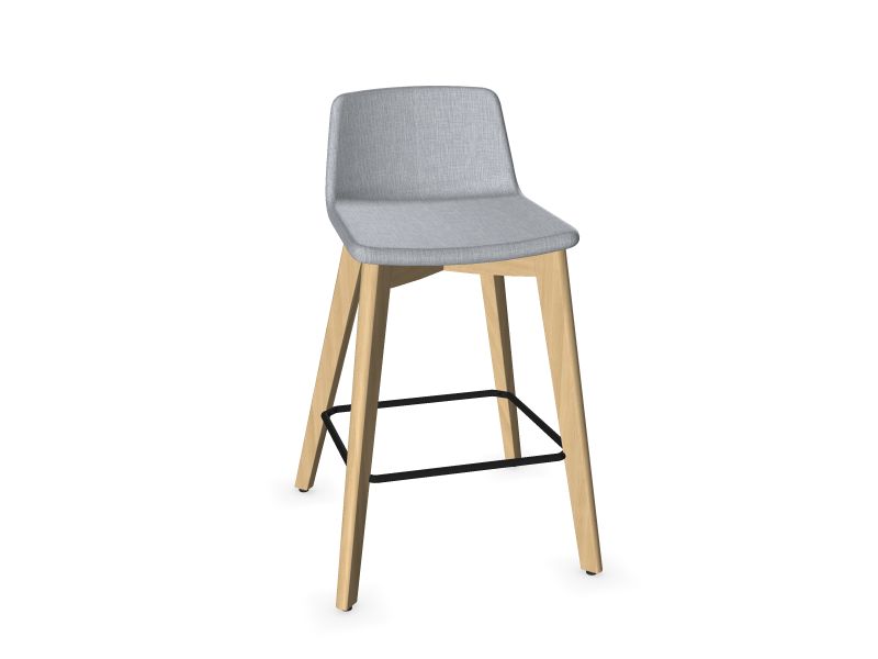 TWIST&SIT High wood base chair, W2 - Ash stained light grey, AD3 - Light Grey