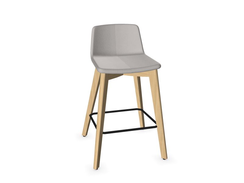 TWIST&SIT High wood base chair, W2 - Ash stained light grey, DT5 - Light grey