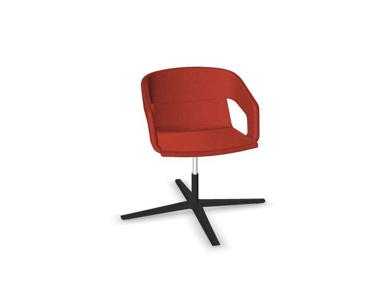 Apmeklētāju krēsls TWIST & SIT, S84 - sarkans