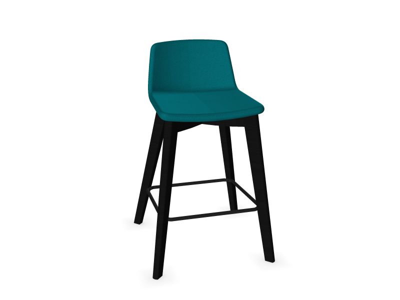 Высокий стул TWIST&SIT , L03 - Бирюзовый, W3 - ясень в черном