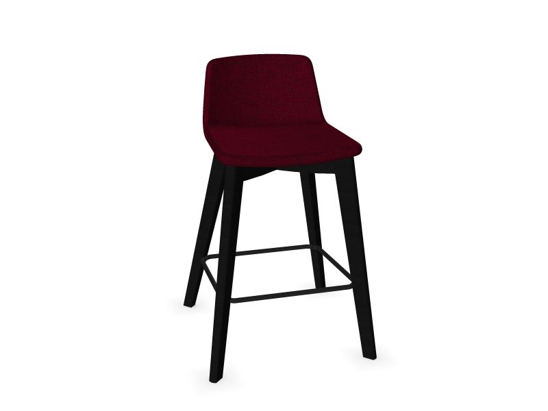 Высокий стул TWIST&SIT , L18 - Красный меланж, W3 - ясень в черном