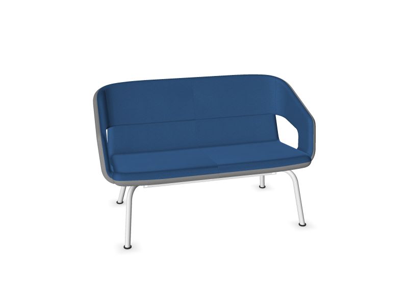 Dīvāns TWIST & SIT SOFT - metāla pamatne Krāsa: C12 - spilgti zils, Krāsa: C11 - pelēks