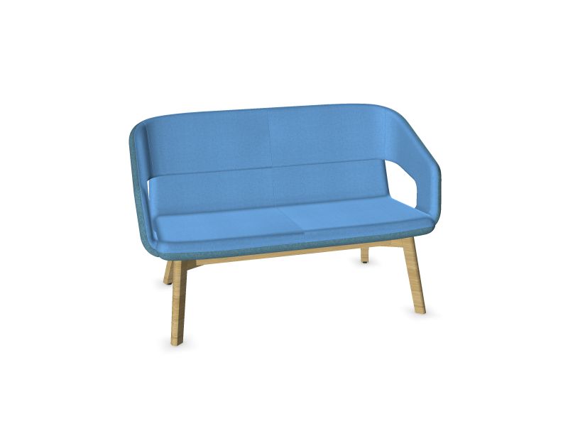 Dīvāns TWIST & SIT SOFT - oša koka pamatne GT1 - gaiši zils