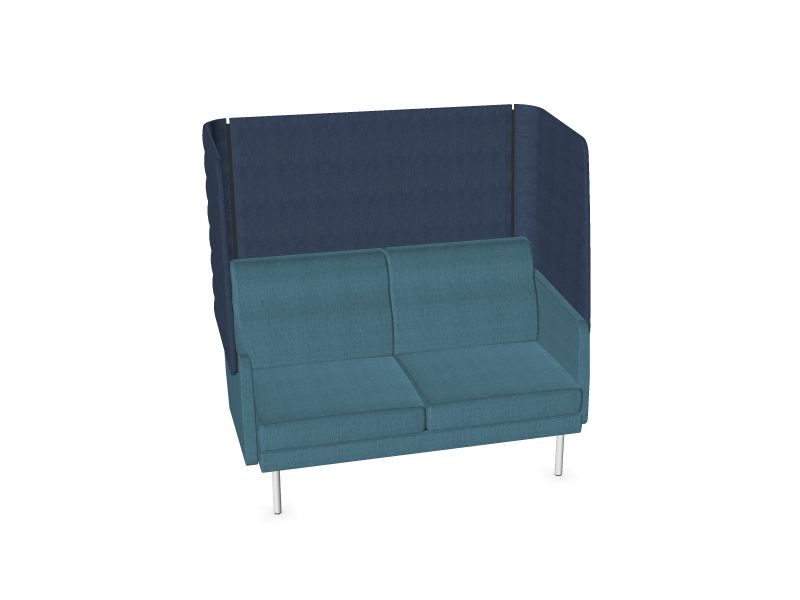 Dīvāns ARCIPELAGO ar augstu atzveltni Krāsa: AD6 - zils, Krāsa: AD4 - tumši zils, Kājas: E2 - balts