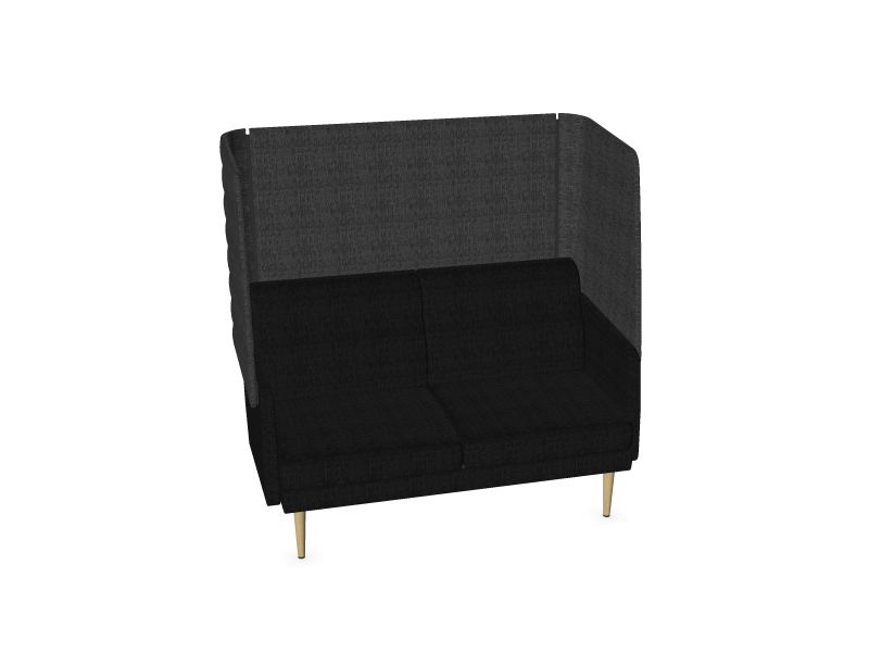 Dīvāns ARCIPELAGO ar augstu atzveltni Krāsa: AD0 - melns, Krāsa: AD1 - tumši pelēks, Kājas: W1 - Pelni