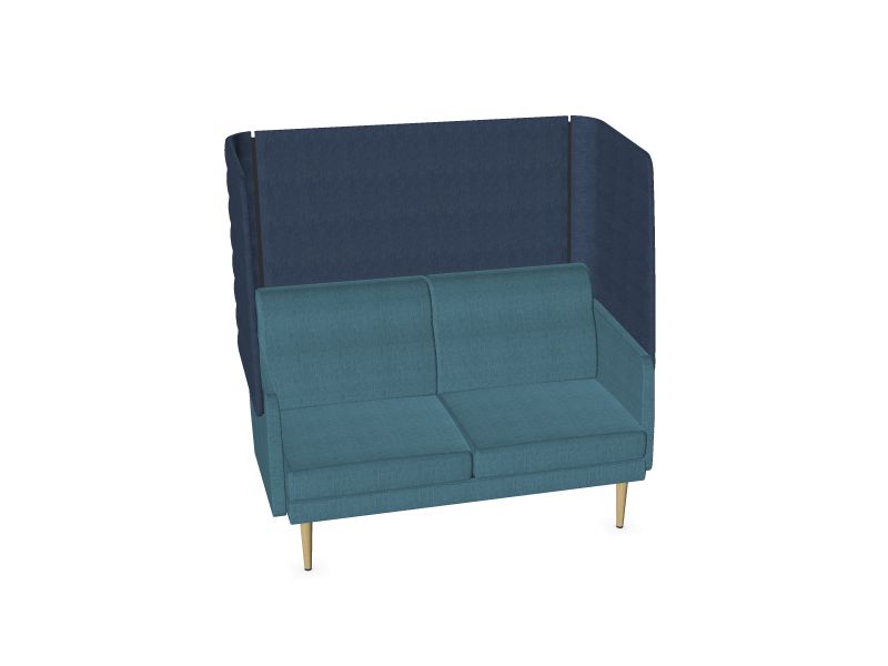 Dīvāns ARCIPELAGO ar augstu atzveltni, AD6 - zils, AD4 - tumši zils, W1 - Pelni
