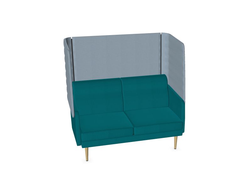 Dīvāns ARCIPELAGO ar augstu atzveltni, W1 - Pelni, L03 - tirkīza, L07 - gaiši zils