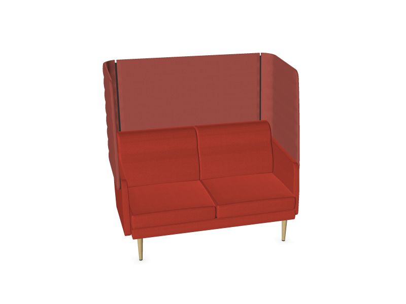Dīvāns ARCIPELAGO ar augstu atzveltni, S84 - sarkans, S85 - sarkans melanžs, W1 - Pelni